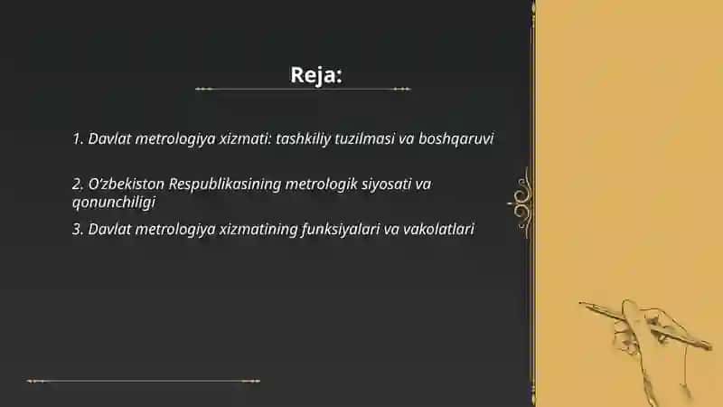 O‘zbekiston Respublikasida davlat metrologiya xizmati 2