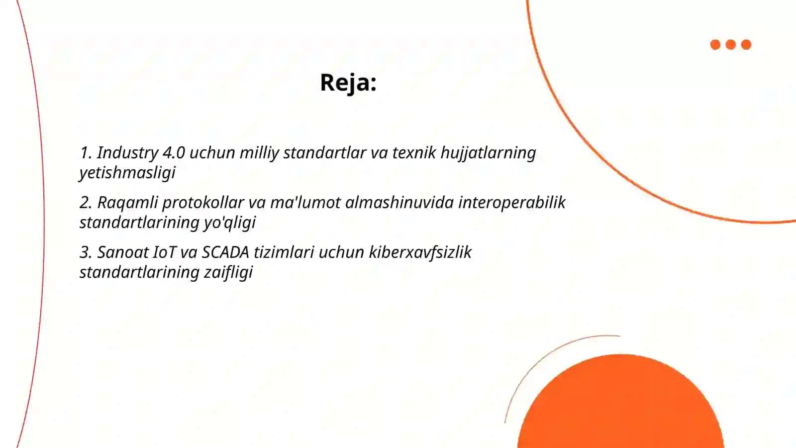 Industry 4.0 texnologiyalarini joriy etishda O‘zbekistonda mavjud standartlashtirish muammolari 2