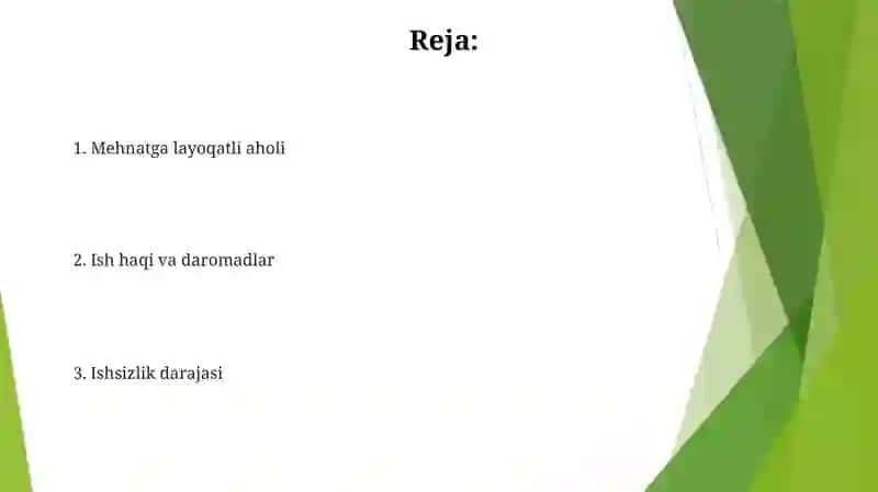Mehnat bozori statistikasi 2