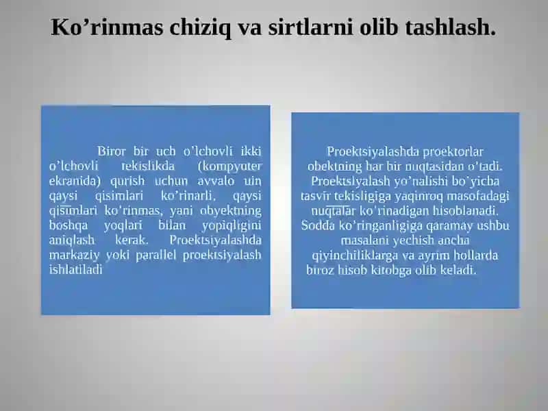 Ko’rinmas nuqtalar niolib tashlash 2