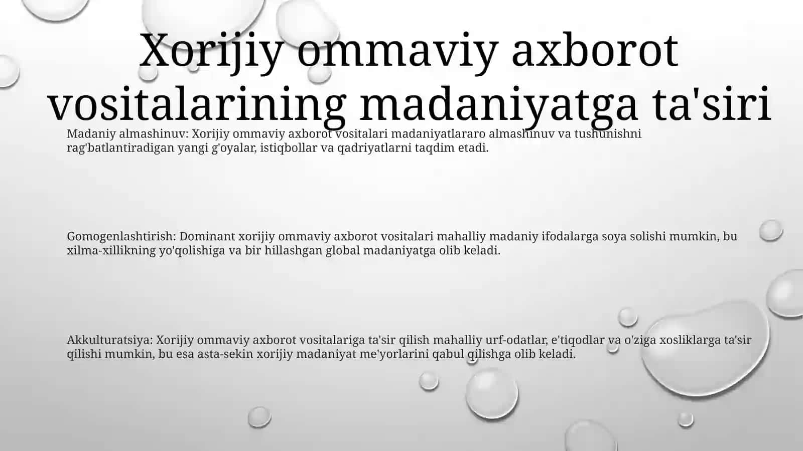 Xorijiy Ommaviy Axborot Vositalarini Media Zamondagi O'Rni 2