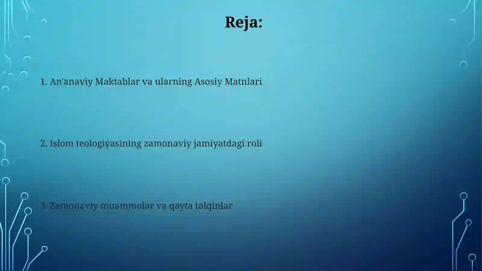 Islom dinining an'anaviy maktablari va ularning hozirgi davrdagi ahamiyati 2