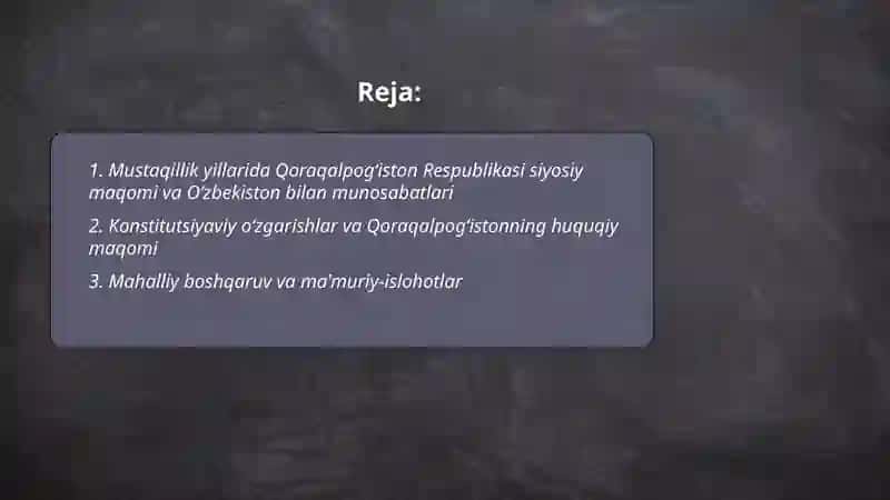 Mustaqillik yillarida Qoraqalpogʻiston Respublikasi 2