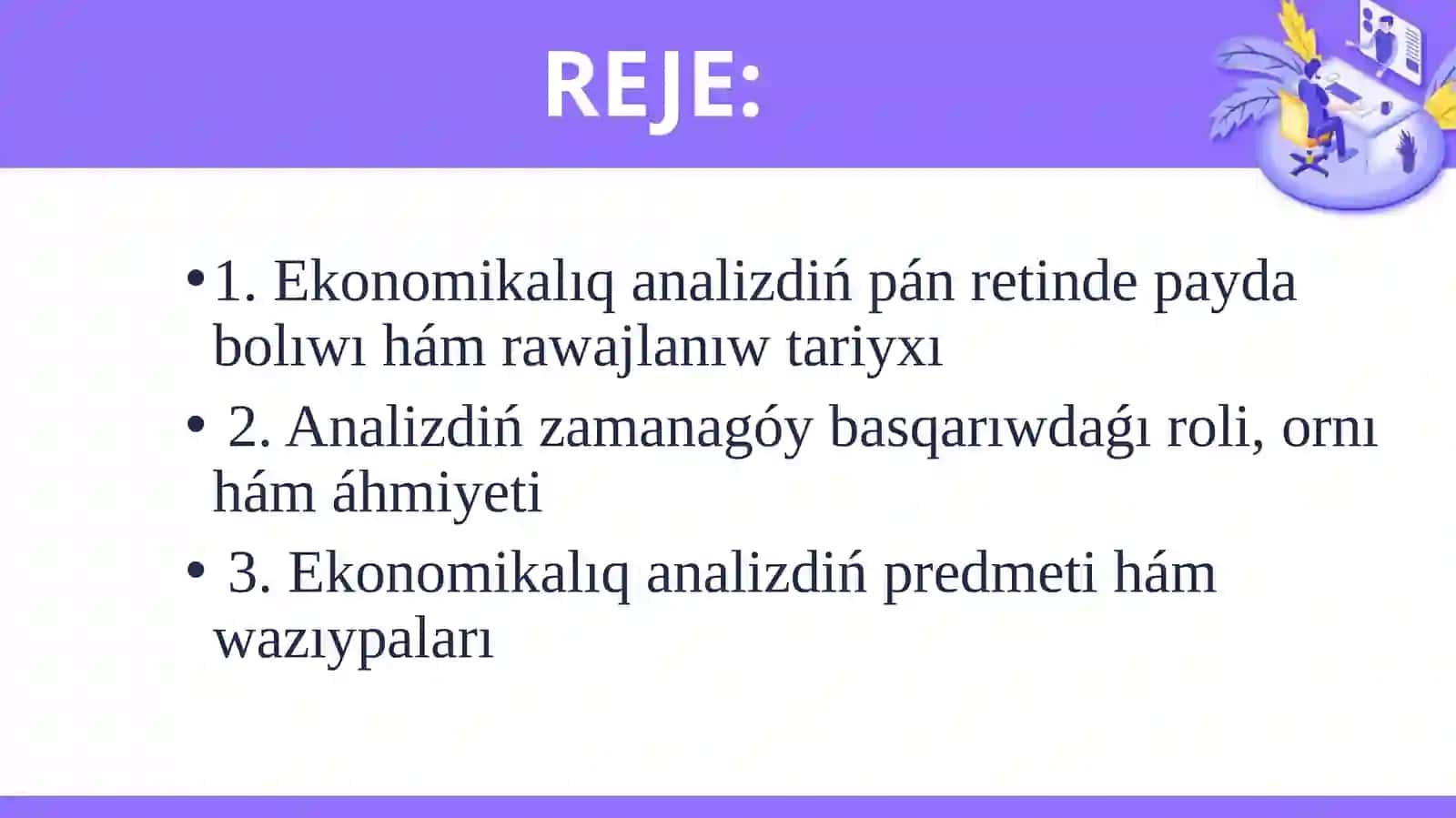 Ekonomikalıq analiz 2