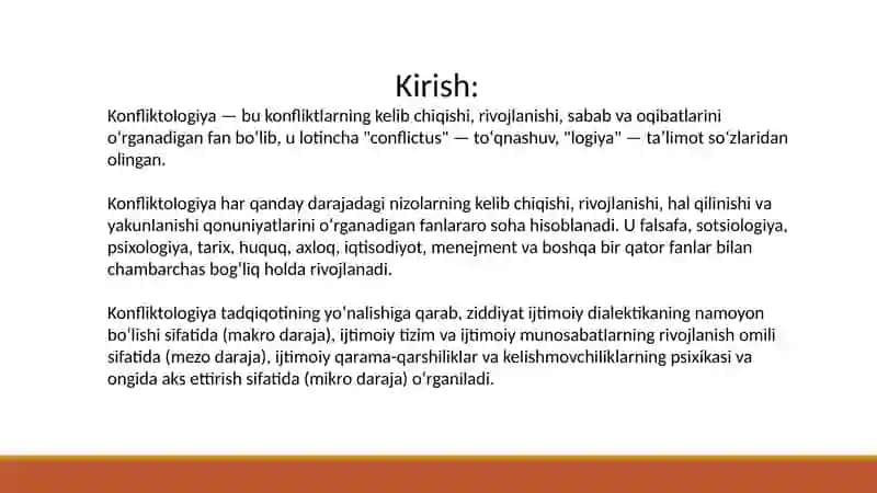 Konfliktologiya Tushunchasi va Uning Ko'rinishlari 2