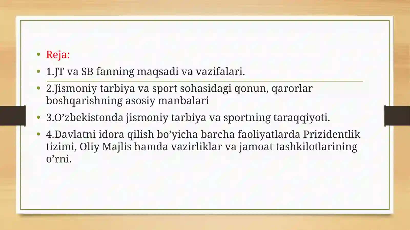 JISMONIY TARBIYA VA SPORTNI BOSHQARISHNINGNAZARIY ASOSLARI 2