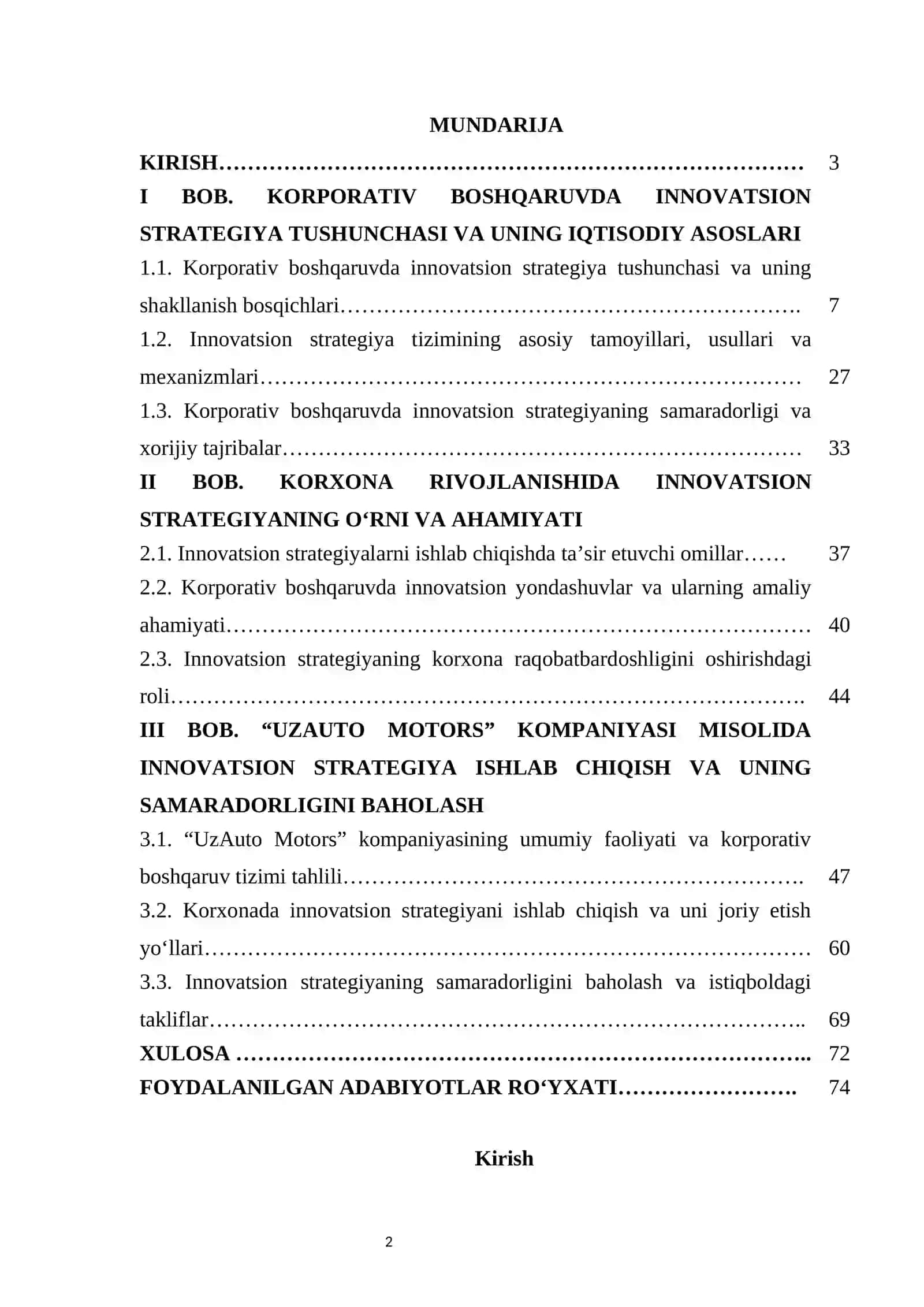 Korporativ boshqaruvda korxonani rivojlantirishning innovatsion strategiyasini shakllantirish 2