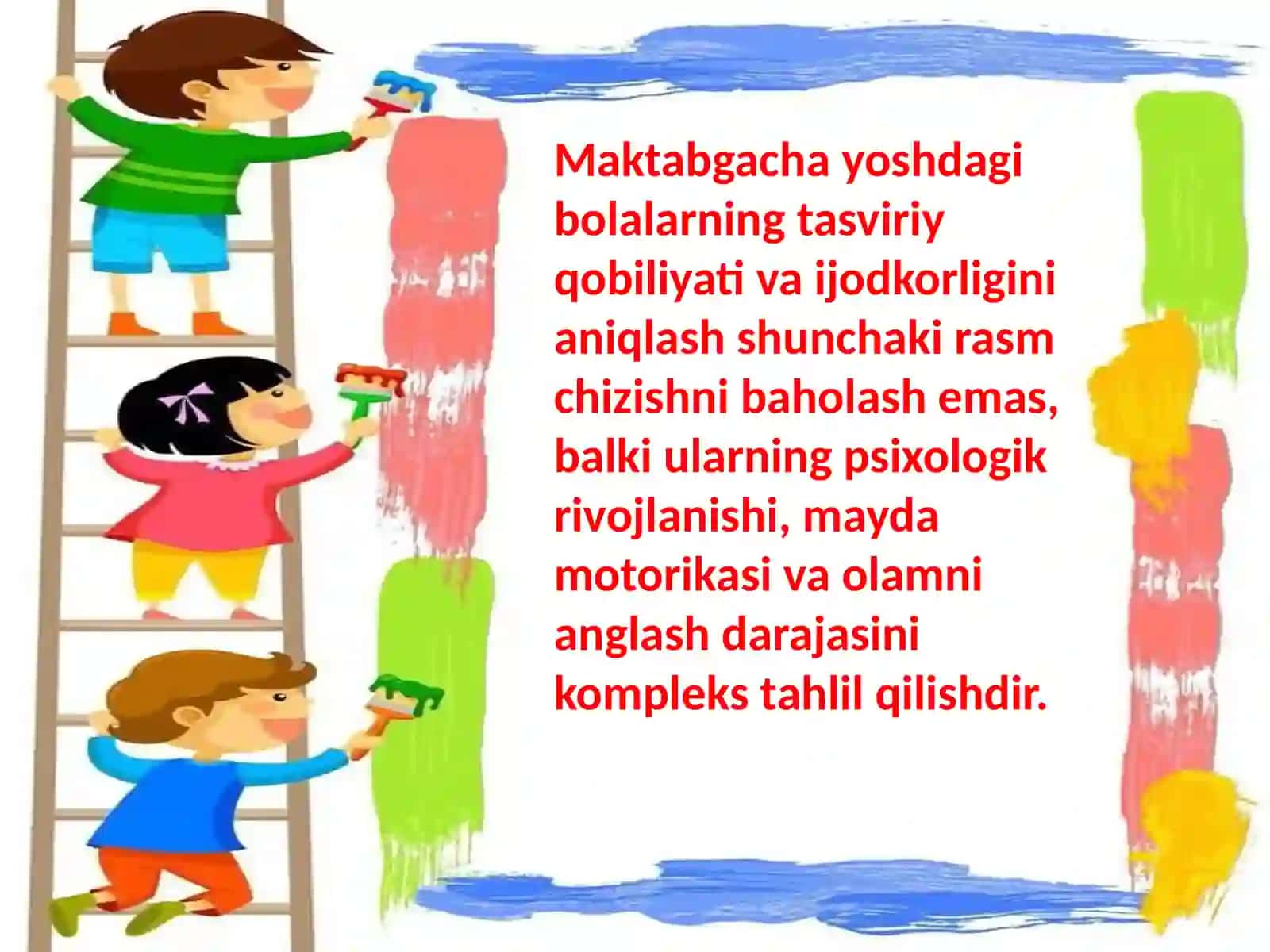 Bolalarning tasviriy qobiliyati va ijodkorligini aniqlash 2