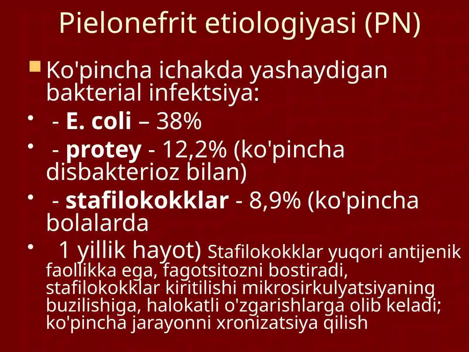 Piyelonefrit mavzusi 2