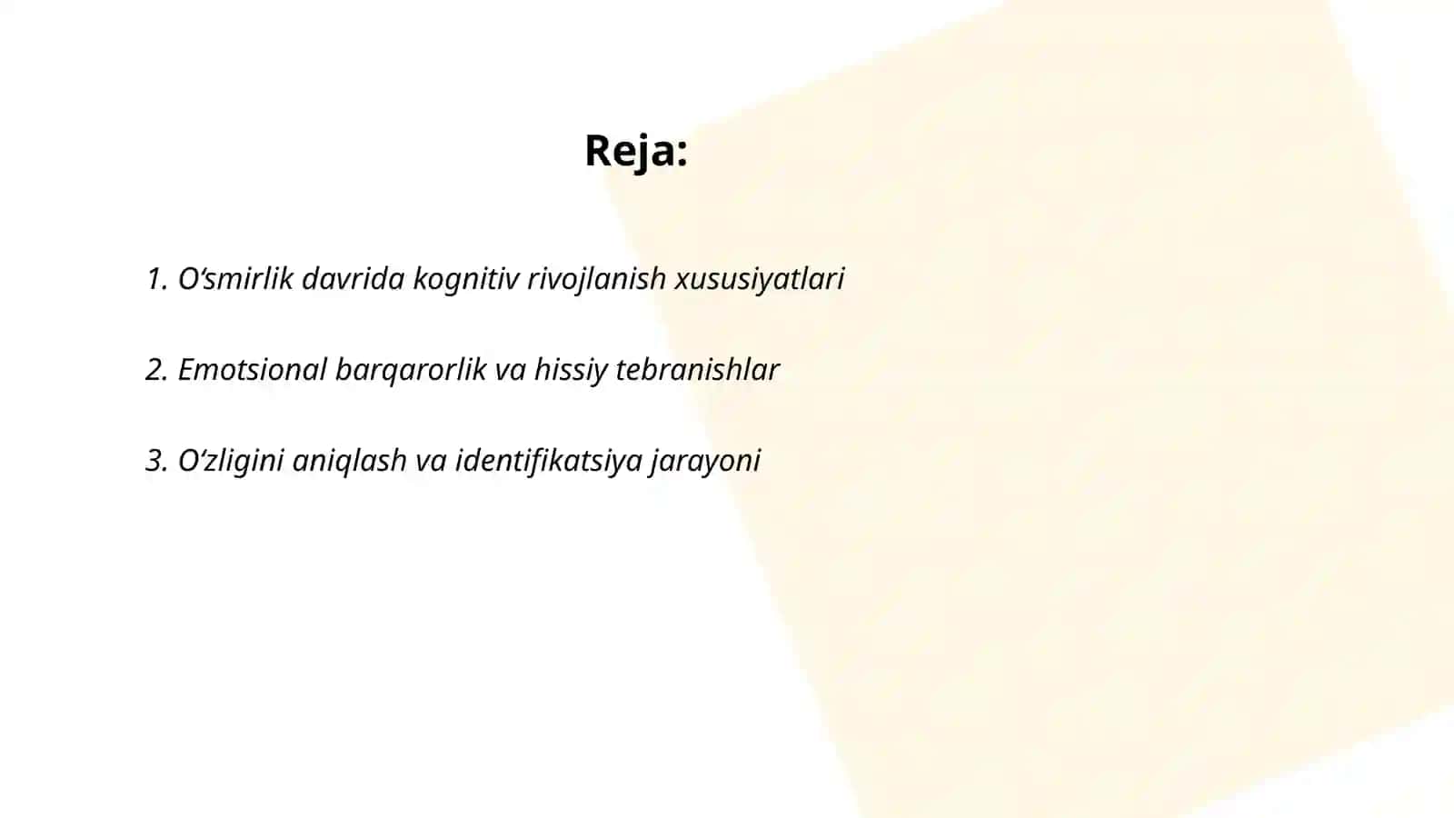 O‘smirlik davrida psixik rivojlanish xususiyatlari 2