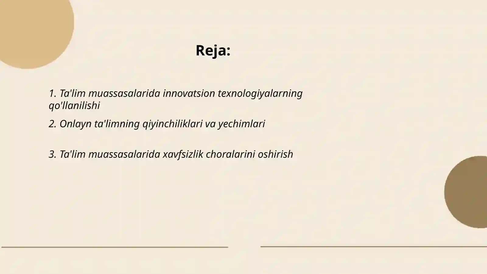 Ta'lim muassasalaring hozirgi hayoti 2