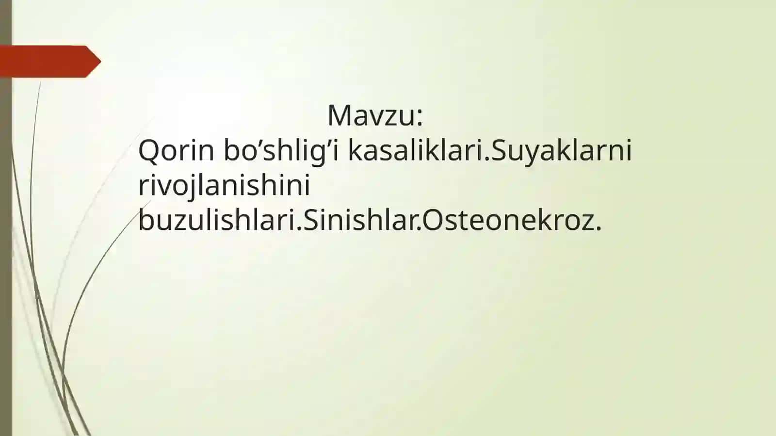 Patalogikanatomiya fanidan tayyorlagan mustaqil ishi 2