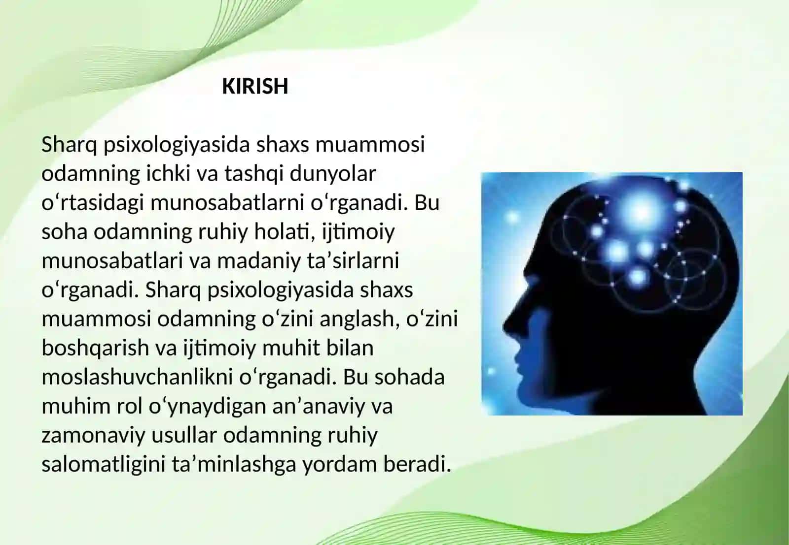 Sharq psixologiyasida shaxs muammosi 2