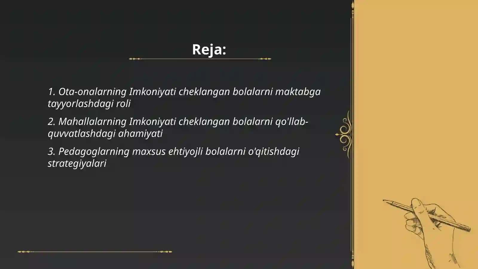 Ota-onalarning Imkoniyati cheklangan bolalarni maktabga tayyorlashdagi roli 2
