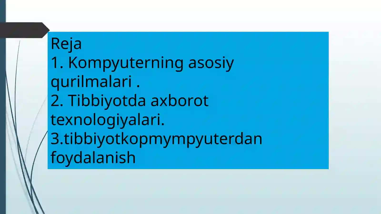 Tibbiy ta’limda va tibbiyotda kompyuterning qo'shimcha qurilmalarining qo’llanishi va tadbiq etilishi 2