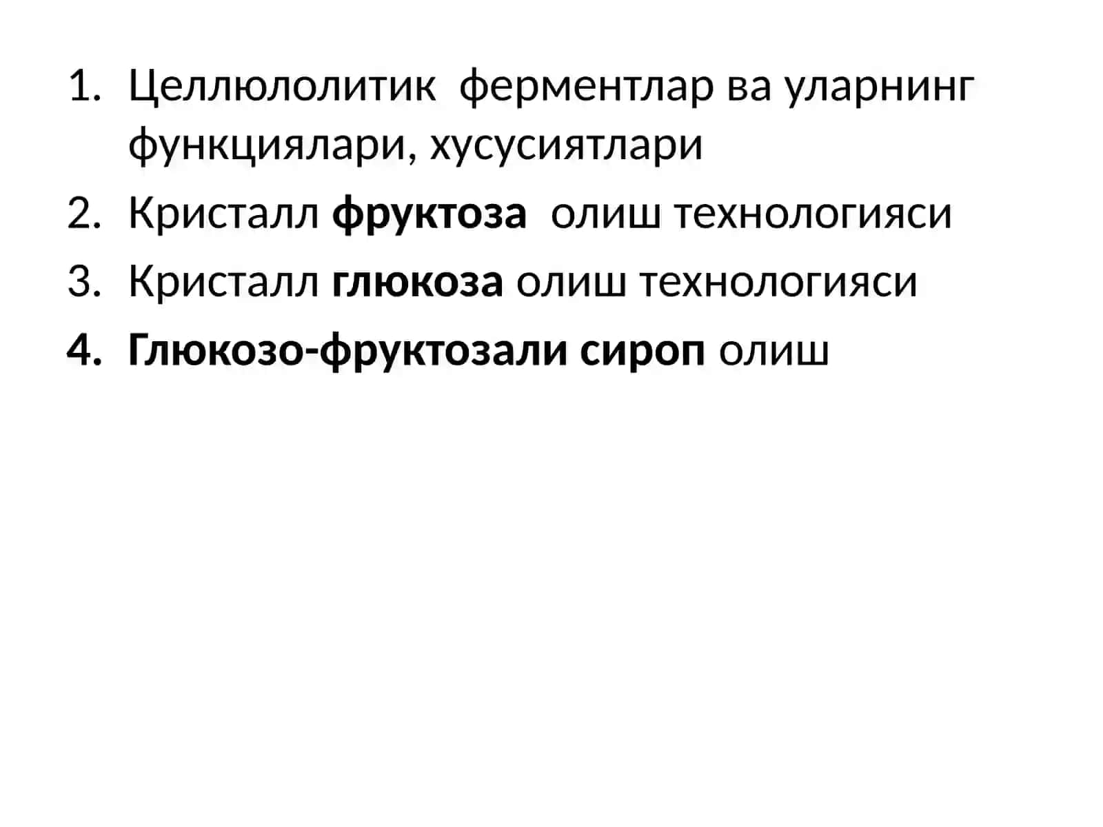 Ферментлар ёрдамида целлюлолитик чиқиндилардан қандли моддалар олиш 2