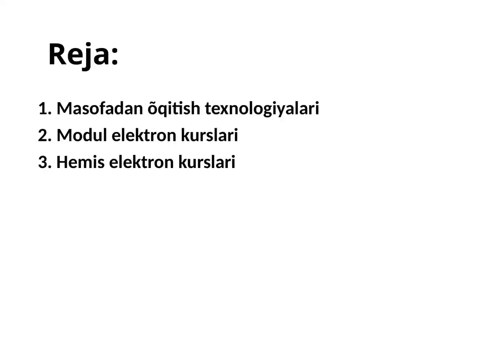 Masofadan o'qitish texnologiyalari 2