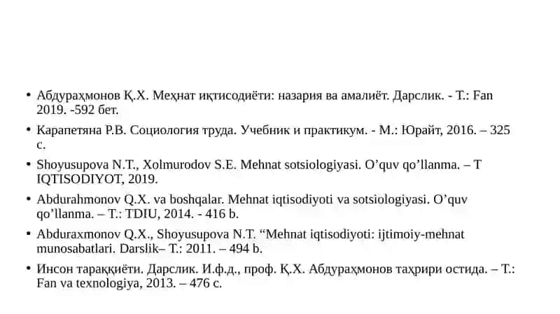 Mehnat iqtisodiyotiva sotsiologiyasi 2