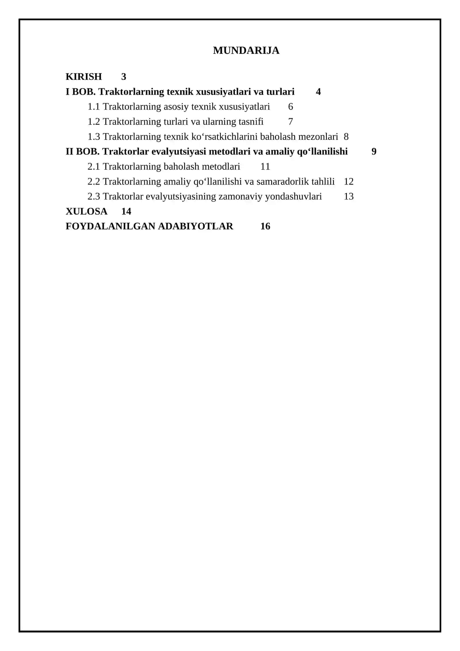 TRAKTORLAR EVALYUTSIYASI 2