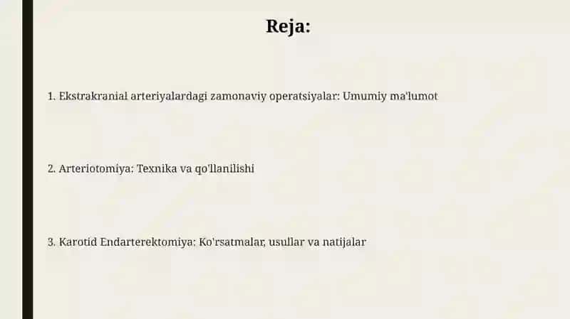 Ekstrakranial arteriyalardagi zamonaviy operatsiyalar 2