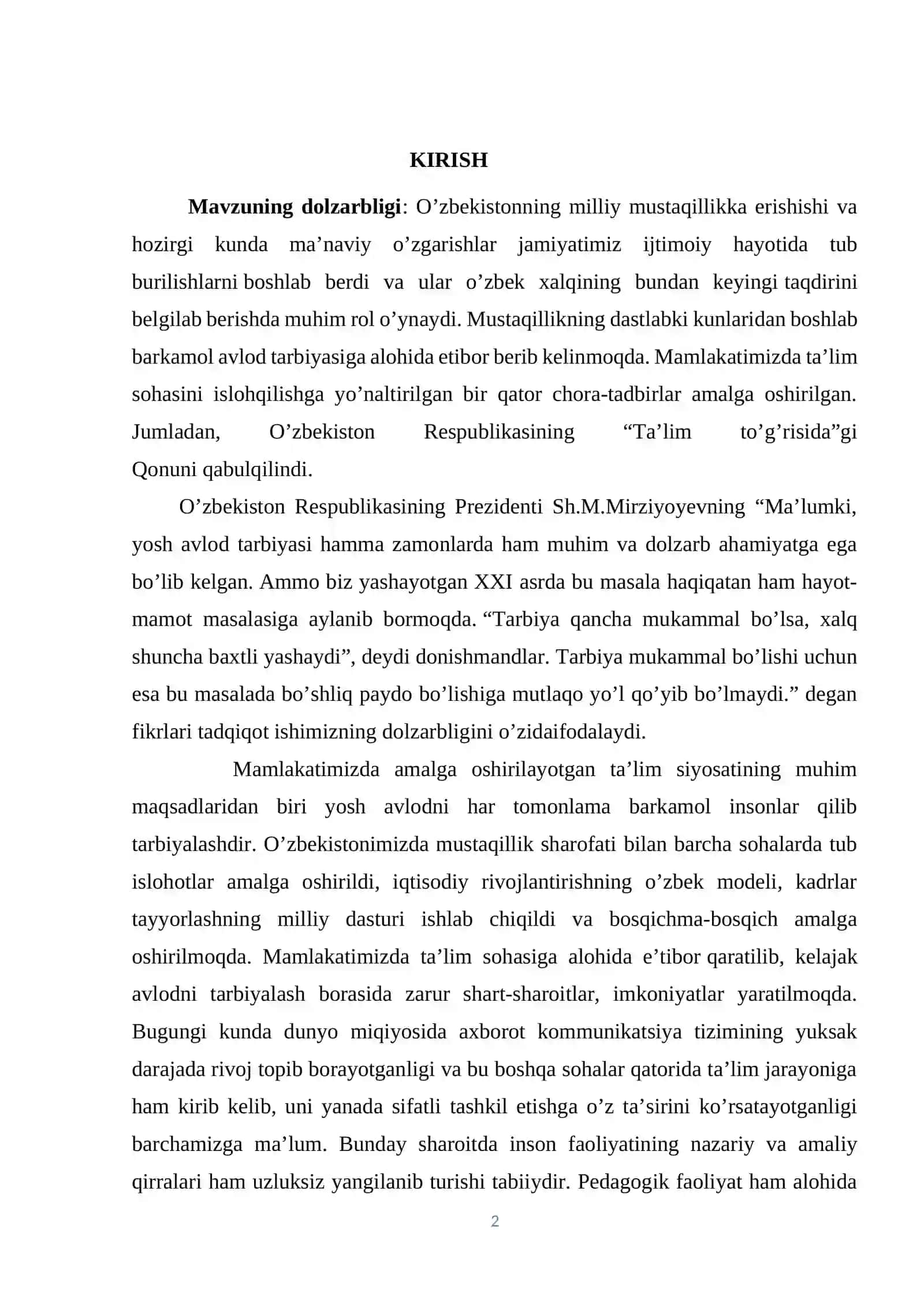 SAVOD O`RGATISH DARSLARIDA O`QUVCHILARNING MUSTAQIL ISHLARINI TASHKIL ETISH 2