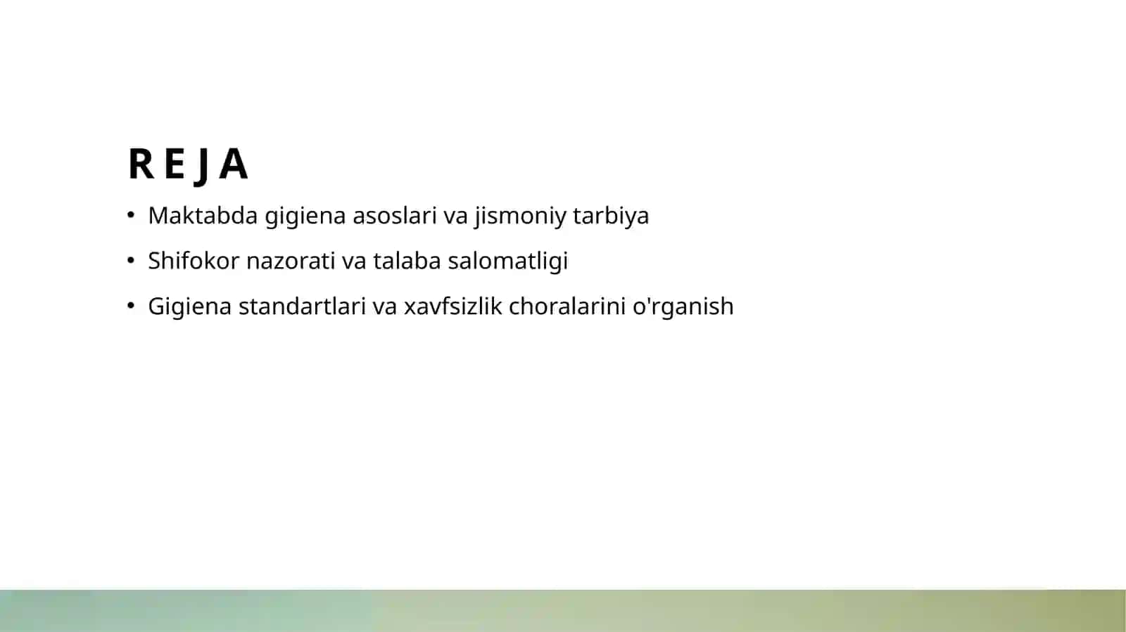 Maktabda jismoniy tarbiyaning gigienik asoslari va shifokor nazorati 2