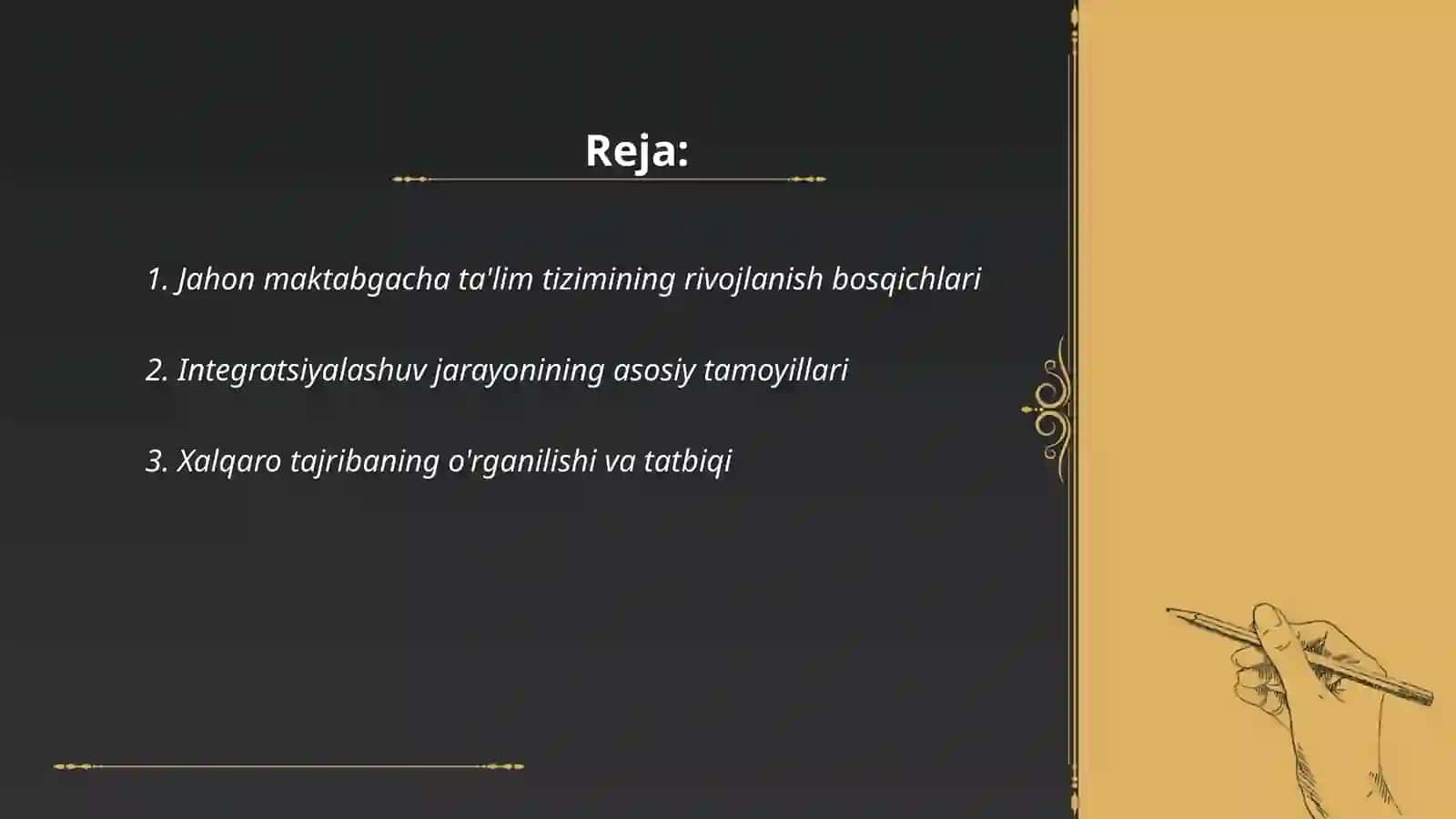 Jahon maktabgacha ta'lim tizimining integratsiyalashuvi 2