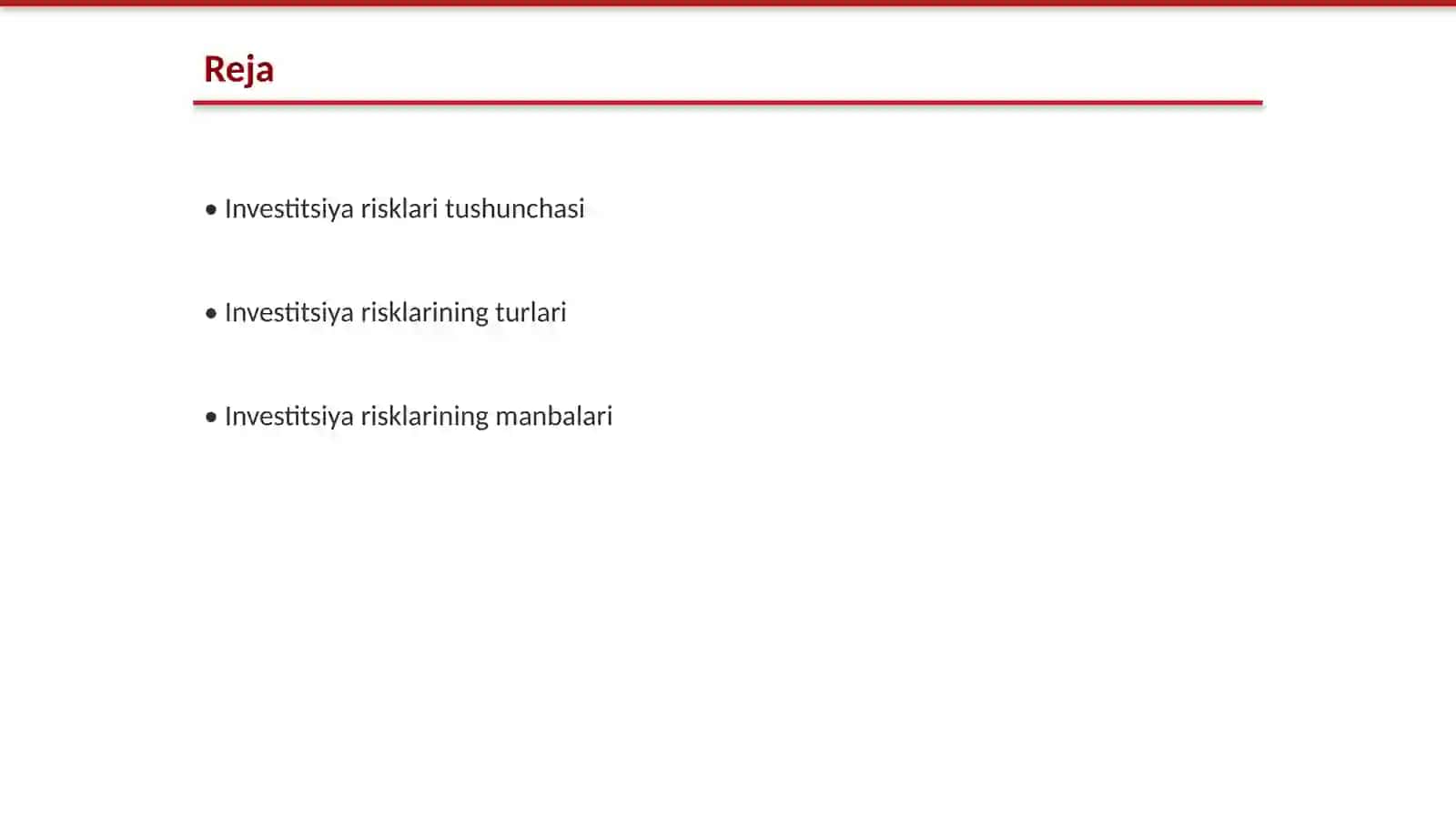 Investitsiya risklari va ularni pasaytirish yollari 2