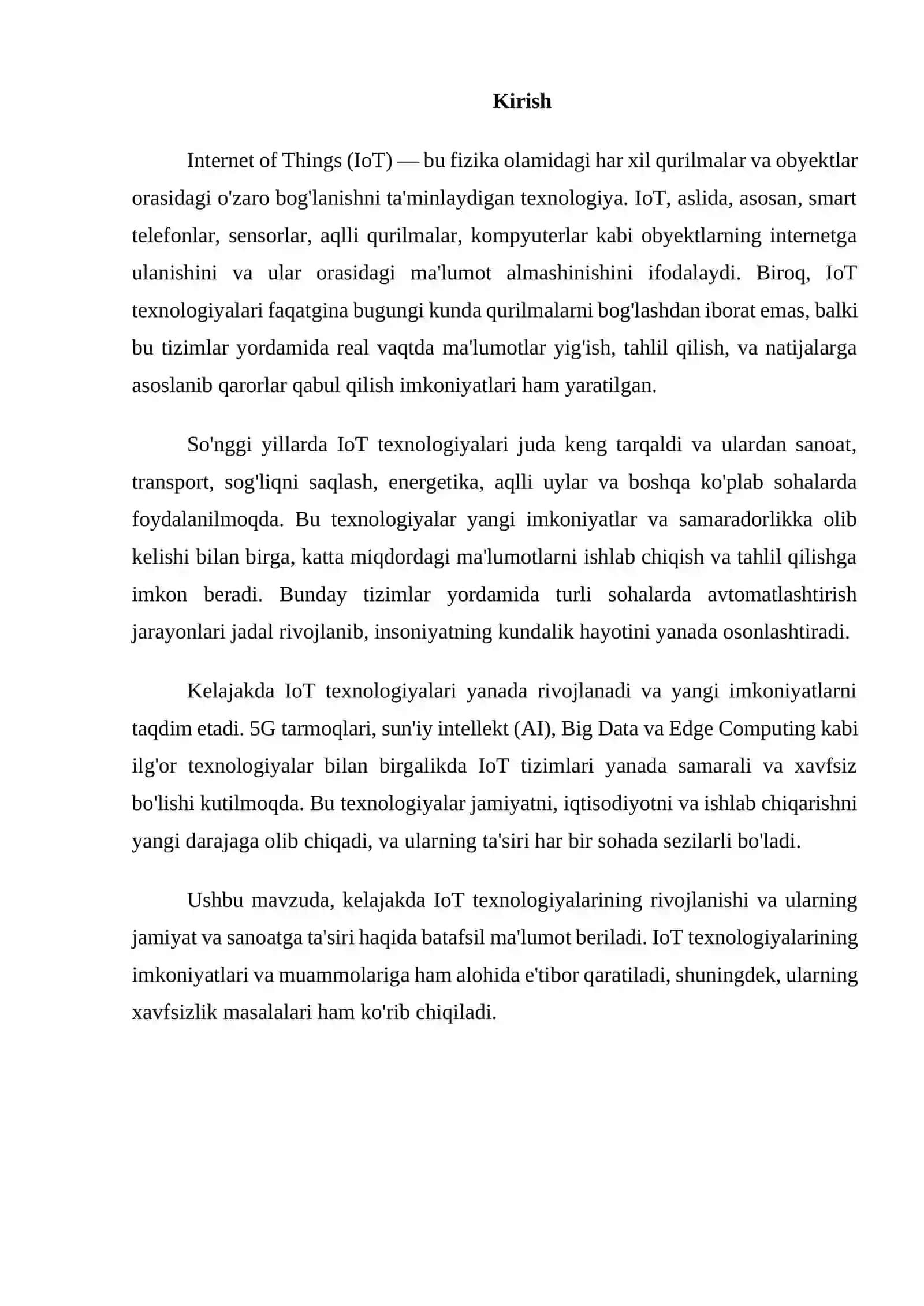 Kelajak IoT Texnologiyalari 2