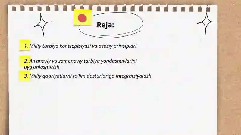 Milliy tarbiya jarayonini tashkil etishga doir yondashuvlar 2