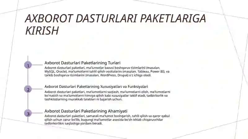 Axborot Dasturlari Paketlari 2
