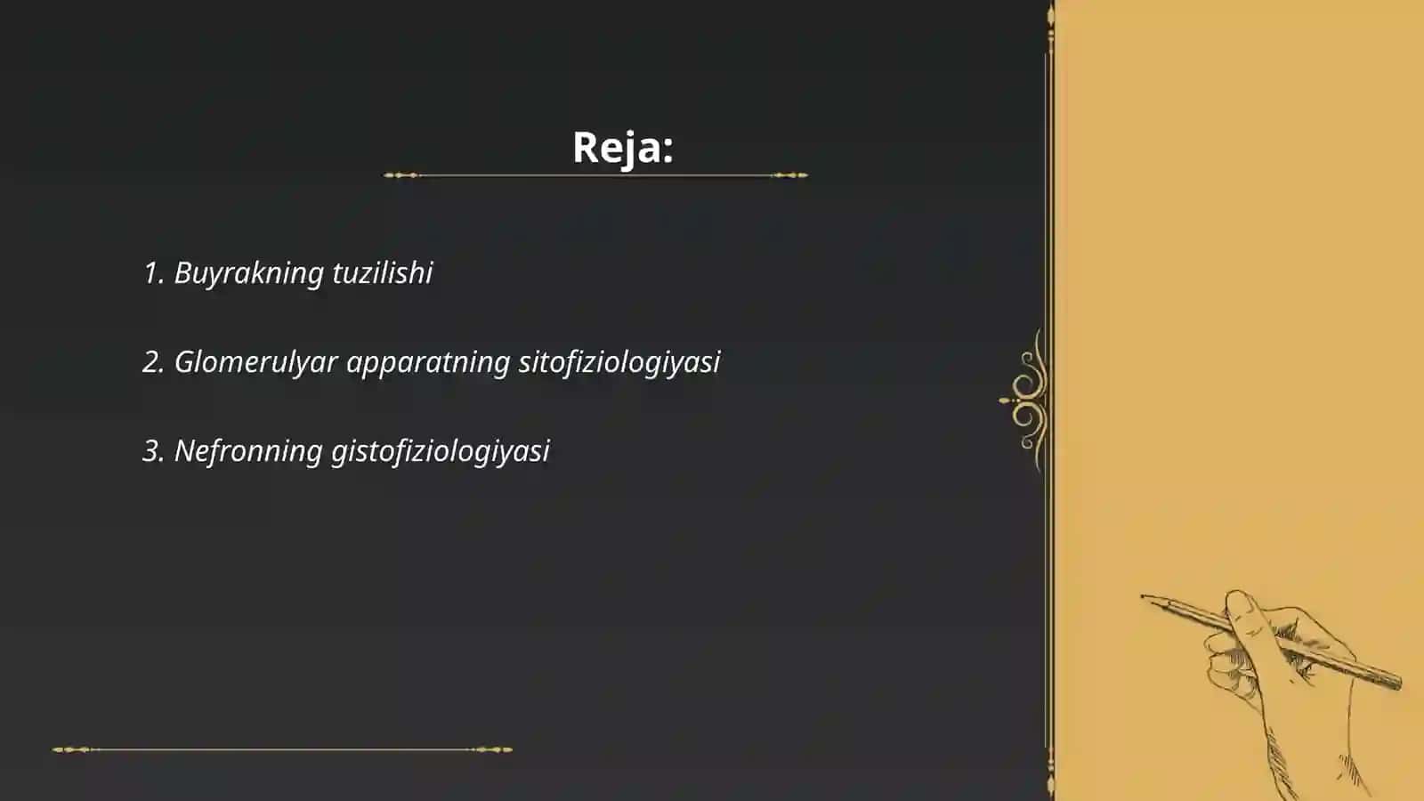 Buyrakning yukstaglomerulyar apparati sitofiziologiyasi 2