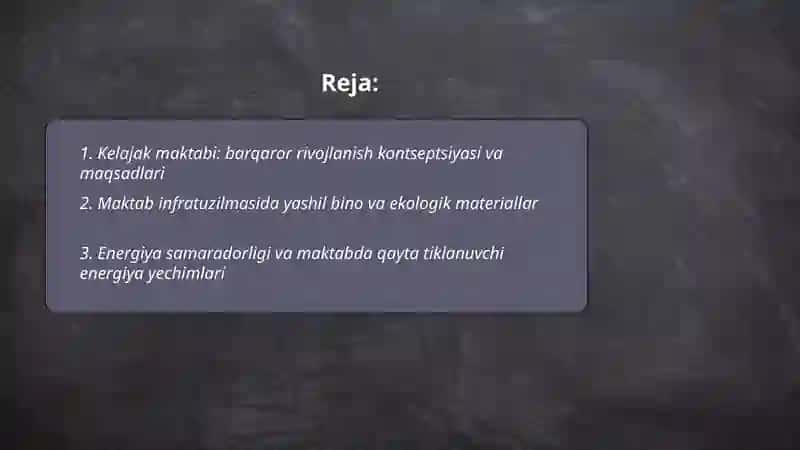 Kelajak maktabi -barqaror rivojlanish sari 2