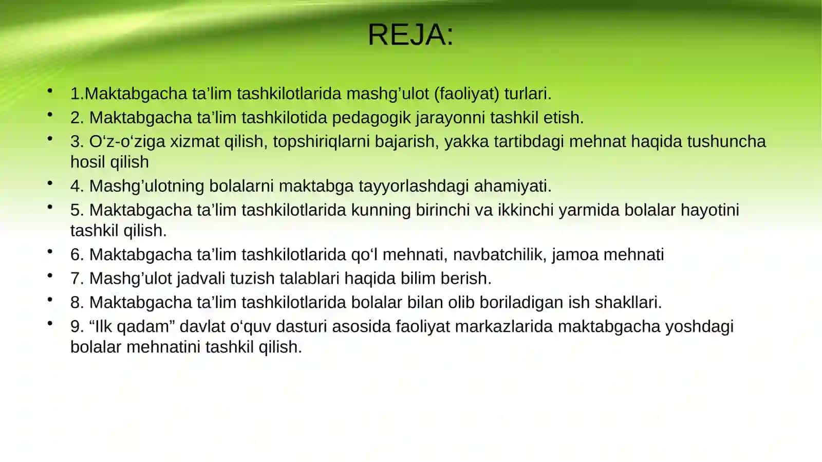 Maktabgacha ta’lim tashkilotlarida ta’lim shakli 2