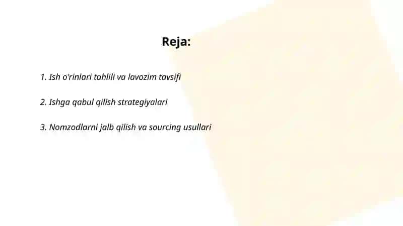 Rekruitment va tanlash Azamova Yulduz 2