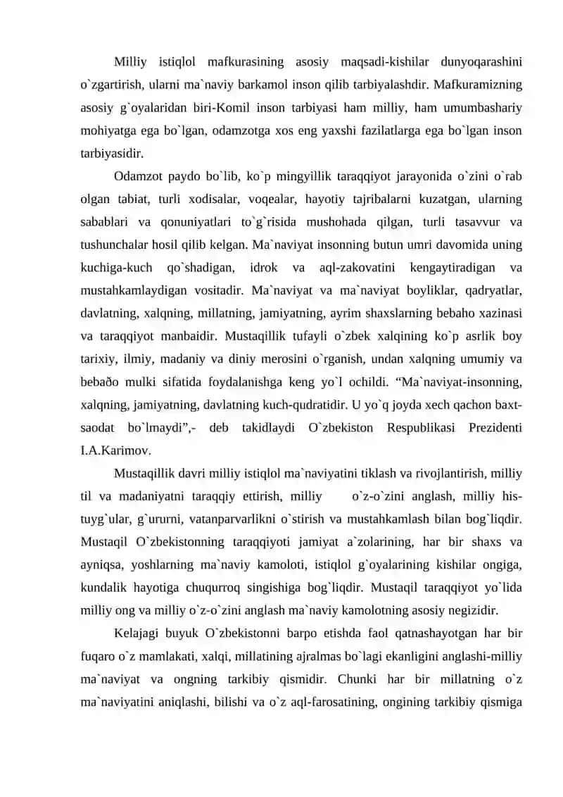 SHAXS MA’NAVIYATINING SHAKLLANISHI. BARKAMOL VA KOMIL INSON FALSAFASI 2