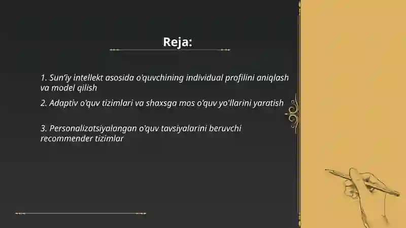 Sunʼiy intellekt yordamida shaxsga mos taʼlim tizimlarini yaratish 2