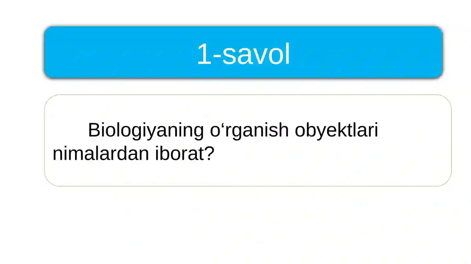 Ekologiya fani va uning vazifalari. O‘rganish usullari 2