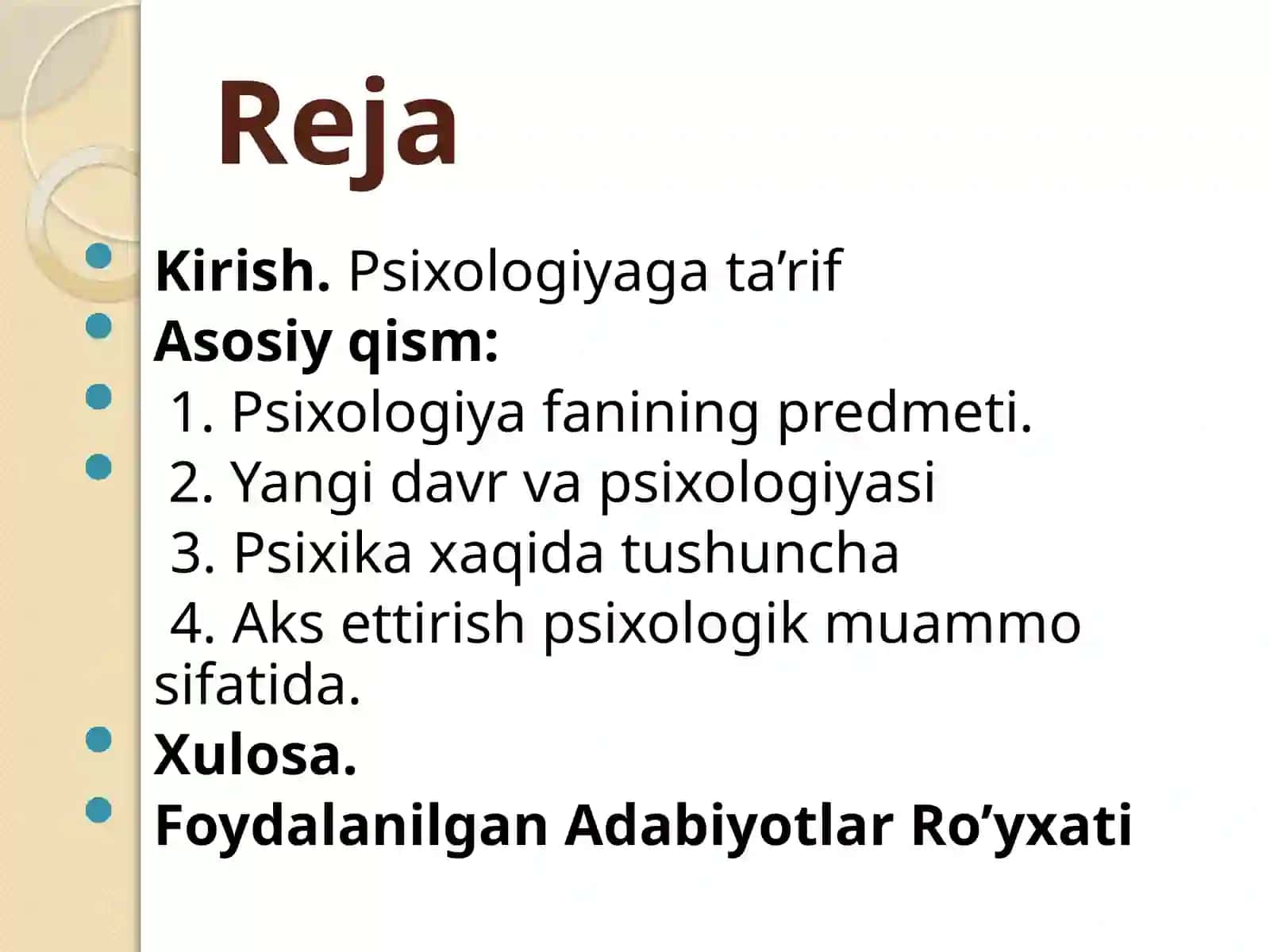 DASTLABKI DAVRLARDA PSIXOLOGIYA FANINING RIVOJLANISHI 2