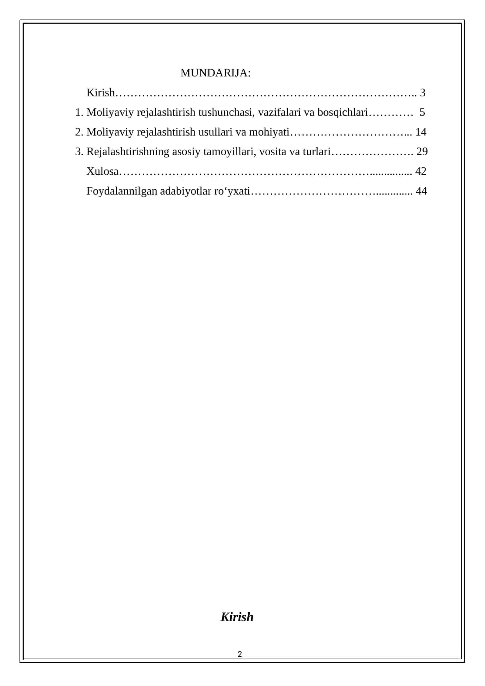 MAKROIQTISODIYOT KAFEDRASI, 5520100 IJTIMOIY ISH ( PENSIYA TA’MINOTI ) TA’LIM YO‘NALISHI 2