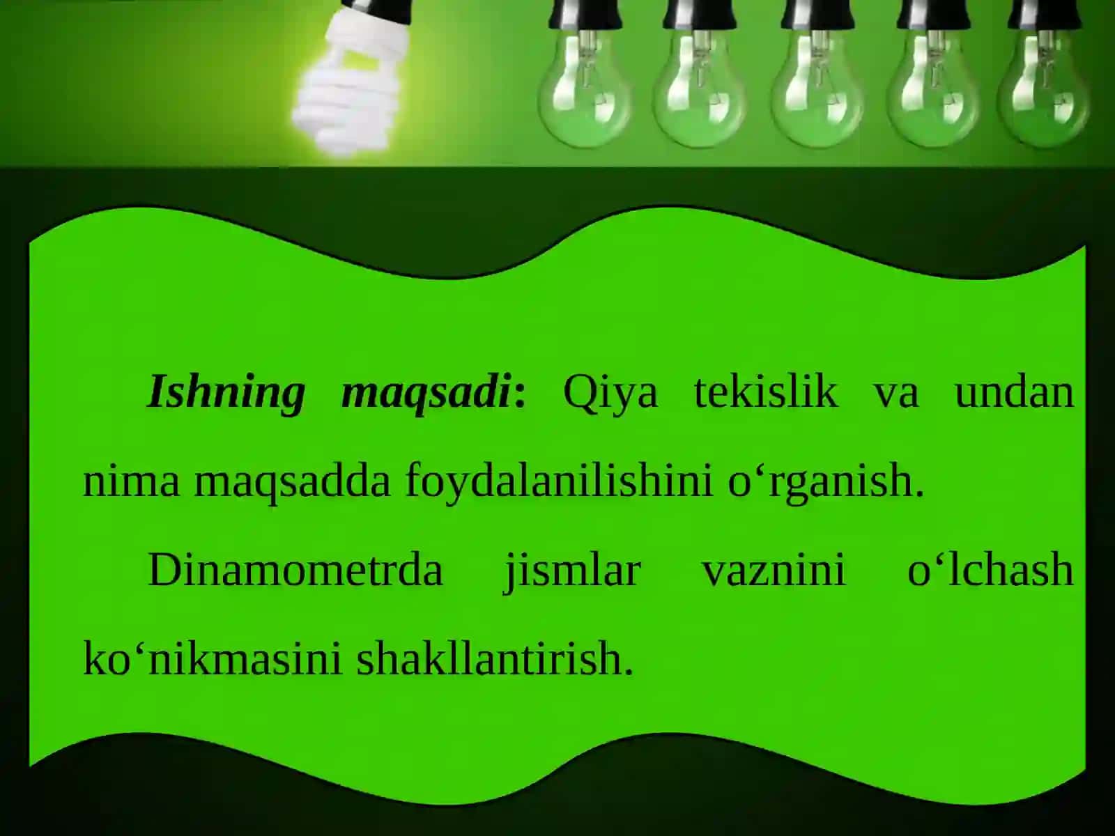 Laboratoriya ishi. Qiyatekislikda foydali ishning koeffitsientini aniqlash 2