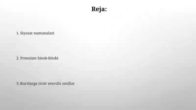 Hayot sug'urtasida tarif stavkalari 2