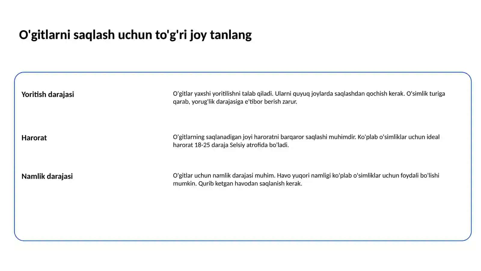O'gitlarni Saqlashtashish va ishlatish 2