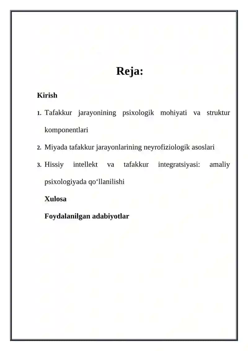 Tafakkur va hissiy bilish 2