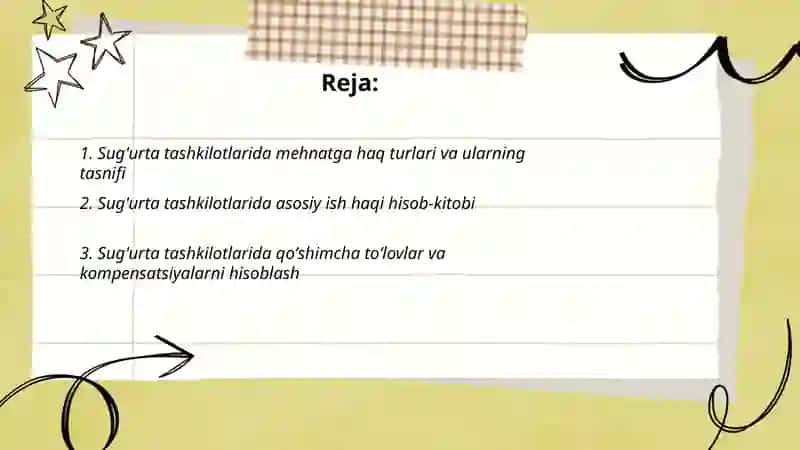Sug'urta tashkilotlarida mehnatga haq to'lash hisobi 2