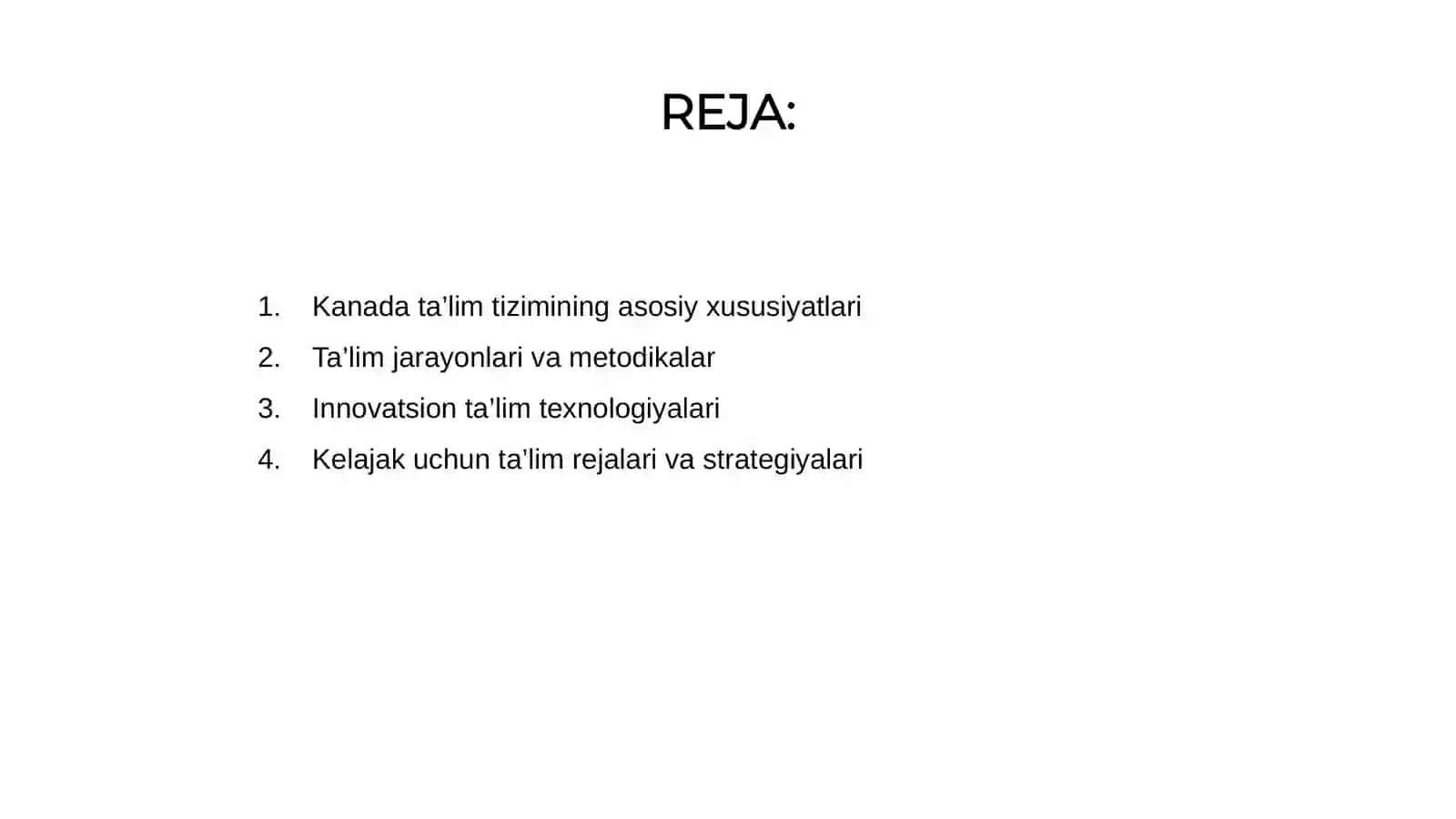 Kanada davlati ta’lim tarbiya jarayonlari 2