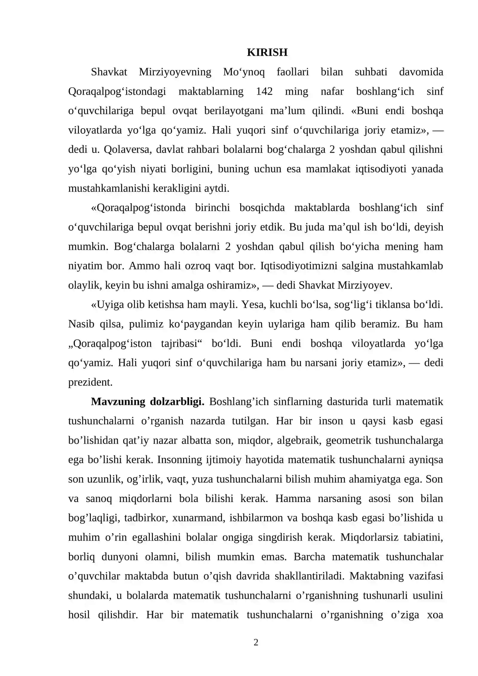 YUZLIK KONSENTRIDA SODA MASALALAR BILAN ISHLASH METODIKASI 2