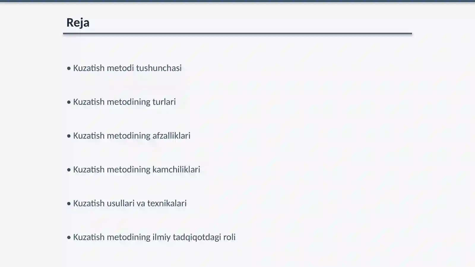 Kuzatish metodi 2