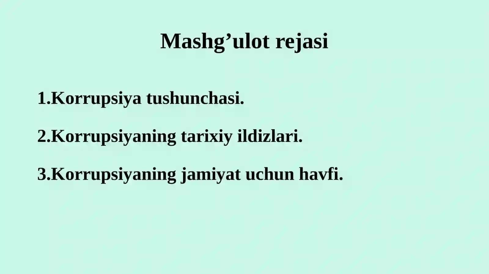 Korrupsiya va uning asosiy ko‘rinishlari 2
