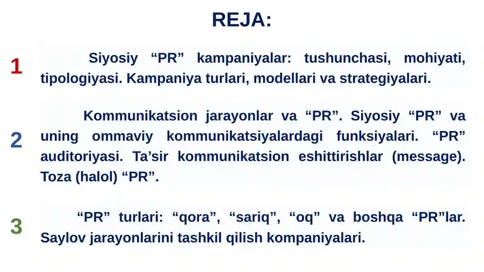 Siyosiy “PR”kampaniyalar 2